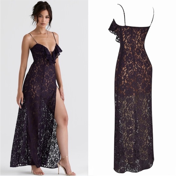 🩷Firm Price🩷House of CB Malia Night Shade Lac Maxi dress - Picture 4 of 15